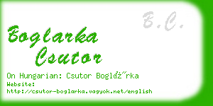 boglarka csutor business card